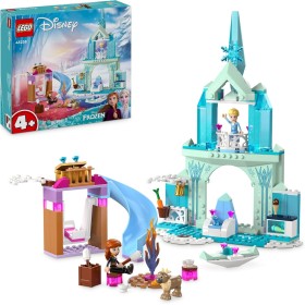 LEGO | Disney Frozen Castillo Helado de Elsa, Palacio de Princesa de Juguete, 2 Figuras de Animales y Mini Muñecas de Elsa y