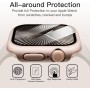 JETech Funda Impermeable con Protector de Pantalla para Apple Watch Series 9 8 7 41mm, Cristal Vidrio Templado Incorporado