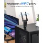 BrosTrend Wi-Fi 7 Adaptador WiFi USB para PC, BE6500Mbps Tri-Banda 6GHz + 5GHz + 2.4GHz Antena WiFi PC Largo Alcance, Receptor