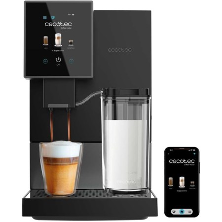 Cecotec Cafetera Superautomática Compacta con Wifi Cremmaet Compactccino Connected. 1350W, 19 Bares, Pantalla TFT y APP,