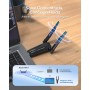 BrosTrend Wi-Fi 7 Adaptador WiFi USB para PC, BE6500Mbps Tri-Banda 6GHz + 5GHz + 2.4GHz Antena WiFi PC Largo Alcance, Receptor