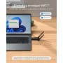BrosTrend Wi-Fi 7 Adaptador WiFi USB para PC, BE6500Mbps Tri-Banda 6GHz + 5GHz + 2.4GHz Antena WiFi PC Largo Alcance, Receptor