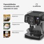 Klarstein Libeica Cafetera Espresso – 19 Bares, 1350W, Acero Inoxidable, Boquilla de Vapor, Depósito 1,8L, Panel Táctil, Para