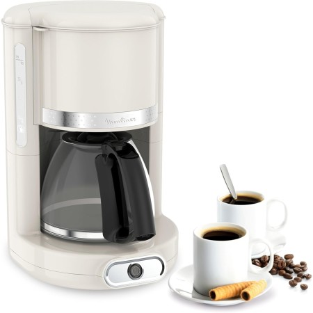 Moulinex Cafetera filtro Soleil FG381A - Cafetera de filtro vintage de 1000 W, capacidad de 1,25 L, jarra de cristal, sistema