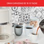 Moulinex Cafetera filtro Soleil FG381A - Cafetera de filtro vintage de 1000 W, capacidad de 1,25 L, jarra de cristal, sistema
