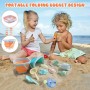 HPiano 11 Piezas Juguetes de Playa para Niños,Juguetes Arena Juegos,Juegos Playa con Cubo Playa, Juegos de Cubos, Palas