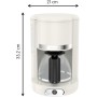 Moulinex Cafetera filtro Soleil FG381A - Cafetera de filtro vintage de 1000 W, capacidad de 1,25 L, jarra de cristal, sistema