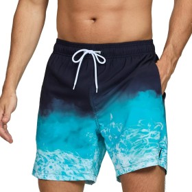 Bañador Hombre de Secado Rápido Impermeable Bañadores Largo, Traje de Baño para Natacion Piscina Corto Pantalones, Verano Shorts