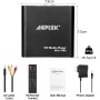 4K@30hz HDMI Reproductor Multimedia con Salida de HDMI/AV, Media Player para 14TB HDD/Unidad USB de 512 G/Tarjeta SD/H.265 MP4,