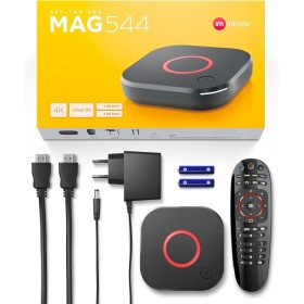 mag 544 Original Infomir & DM-Digital, MAG544 Sin Wİ-Fİ Linux 4K Set Top Box Multimedia Player Internet TV Receptor 4K UHD HDMI