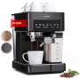Klarstein Cafetera Espresso 1.8L con Espumador de Leche, Cafeteras de 20 Bares, Cafetera Automaticas de 1350W para Café Molido,