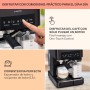 Klarstein Cafetera Espresso 1.8L con Espumador de Leche, Cafeteras de 20 Bares, Cafetera Automaticas de 1350W para Café Molido,