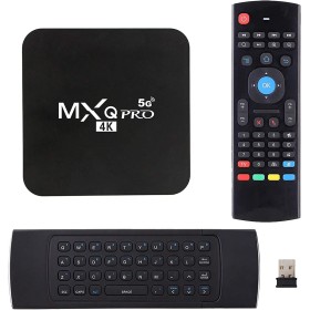 MXQ Pro 5G con Mini Teclado inalámbrico Android 13.1 TV Box Ram 2GB ROM 16GB H.265 HD 3D Dual WiFi 2.4G/5.8G Quad Core Android