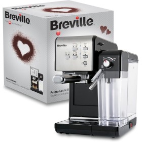 Breville Prima Latte II Espresso | Cafetera para latte y capuchino | Bomba profesional de 15 bares y espumador | Plata [VCF108X]