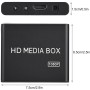 Mini Reproductor Multimedia Full HD, 110-240V 1080P HDMI Media Video Player Box - MKV/RM- Unidades USB HDD y Tarjetas SD, etc.,