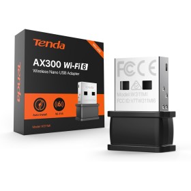 Tenda AX300 Adaptador USB WiFi para PC, 2.4GHz Antena WiFi 286Mbps, Modo Ap, MU-MIMO, WPA2, Windows 7/10/11, Linux(3.10-6.14),