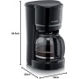 SEVERIN - Cafetera de goteo pequeña para 4 tazas, cafetera de filtro / Cafetera americana con jarra de cristal,desconexión