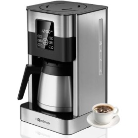 Homtone Cafetera de Goteo con Jarra Térmica, 1000W Programable Cafetera con Temporizador, 8 Tazas, Apagado Automático, Sistema