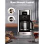 Homtone Cafetera de Goteo con Jarra Térmica, 1000W Programable Cafetera con Temporizador, 8 Tazas, Apagado Automático, Sistema