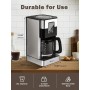Homtone Cafetera de Goteo con Jarra Térmica, 1000W Programable Cafetera con Temporizador, 8 Tazas, Apagado Automático, Sistema