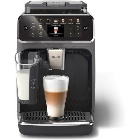 Philips Cafetera Espresso Totalmente Automática Serie 5500-20 Cafés Calientes y con Hielo, Sistema de Leche LatteGo de Limpieza