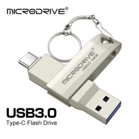 2 en 1 OTG USB-C Flash Pen Drive Memory Stick de metal USB 3.0 Flash D