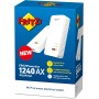 Fritz!Powerline 1240 AX WLAN Set International - Adaptador PLC Gigabit con Wi-Fi 6, Mesh, 2 Puertos Gigabit, Ideal para