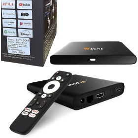 LEYF 4K Android TV Box Original Licensed by Google LLC and Netflix, Disney, Prime Video WiFi, Type-C, HDMI 2.1, USB 3.0,