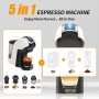 KOTLIE EM-308A Máquina de Café de Cápsulas 5 en 1, que Permite la Extracción en Frío y Caliente, la Temperatura y el Volumen de