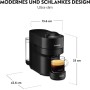 Nespresso De'Longhi Vertuo Pop ENV90.B, Cafetera Automática, Máquina de Café de Cápsulas Desechables, 4 Tamaños de Taza,