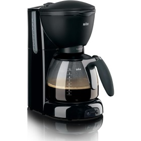 Braun KF 560 Cafetera eléctrica con Sistema OptiBrew, 1100 W, 35 dB, acero inoxidable, 10 tazas, negro