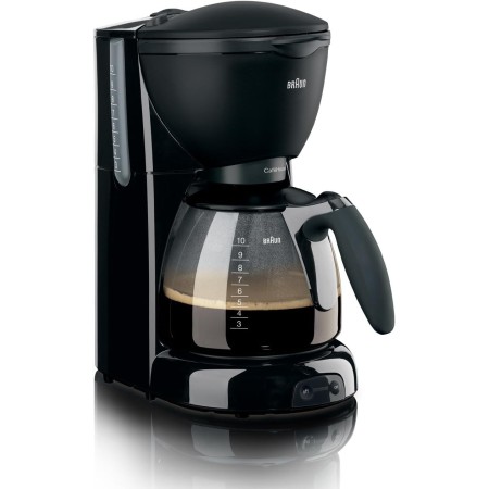 Braun KF 560 Cafetera eléctrica con Sistema OptiBrew, 1100 W, 35 dB, acero inoxidable, 10 tazas, negro