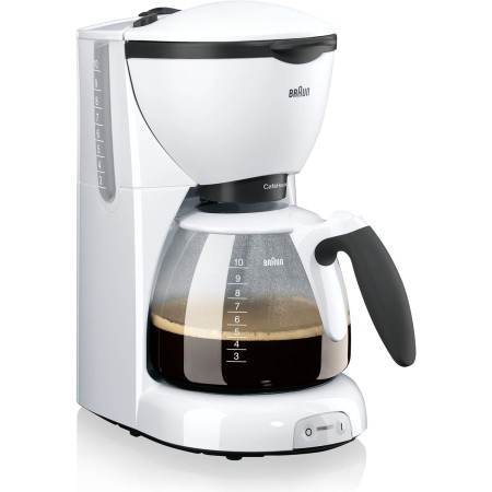 Braun KF 560 Cafetera eléctrica con Sistema OptiBrew, 1100 W, 35 dB, acero inoxidable, 10 tazas, negro