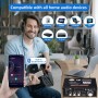 Etlephe Amplificador Audio, Amplificador HiFi, 600W Amplificador Estéreo Bluetooth 5.0,12V 220V 2 Canales, Pantalla LCD, Alta