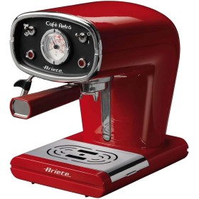 Ariete 1388-30 1388/31 CAFETERA Espresso Negra Cafe Retro, 900 W, 2 Cups, Plástico, Rojo