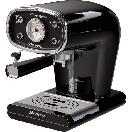 Ariete 1388-30 1388/31 CAFETERA Espresso Negra Cafe Retro, 900 W, 2 Cups, Plástico, Rojo