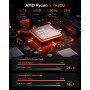 NiPoGi E3B Mini PC con AMD Ryzen 5 7430U (6C/12T hasta 4,3 GHz, Mejor Que 5500U/5650U/5675U), 16GB RAM/512 GB SSD Mini Ordenador