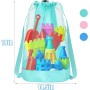 Bolsa Juguetes Playa, 3 PCS Bolsa Playa Juguetes, Bolsa Grande de Malla para Juguetes de Playa, Mochila Antiarena Infantil,
