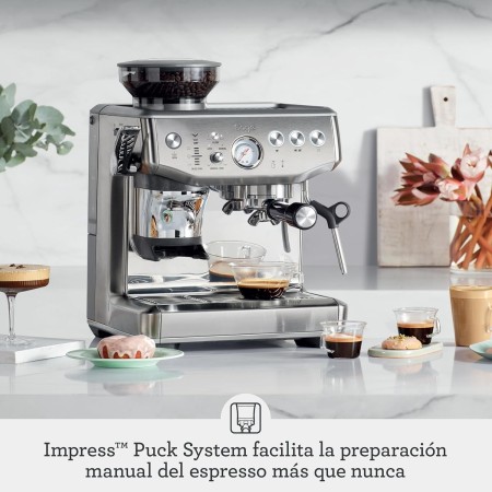 Sage Barista Express Impress - Cafetera Profesional con Espumador de Leche Manual, Sal Marina