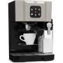KLARSTEIN Cafetera Expreso de 1,4 L Con Espumador de Leche, 20 Bares, 1450W Para Café Molido, Helado, Capuccino y Café Con Leche