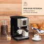 KLARSTEIN Cafetera Expreso de 1,4 L Con Espumador de Leche, 20 Bares, 1450W Para Café Molido, Helado, Capuccino y Café Con Leche