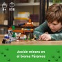 LEGO Minecraft El Pozo de Mina de los Páramos con Murciélago y Conejo de Juguete Basado en el Videojuego, Figura de Creeper,