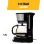 Tristar Cafetera Eléctrica, para 4-6 tazas, función de conservación de calor, desconexión automática, sistema antigoteo, filtro