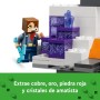 LEGO Minecraft El Pozo de Mina de los Páramos con Murciélago y Conejo de Juguete Basado en el Videojuego, Figura de Creeper,