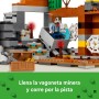 LEGO Minecraft El Pozo de Mina de los Páramos con Murciélago y Conejo de Juguete Basado en el Videojuego, Figura de Creeper,
