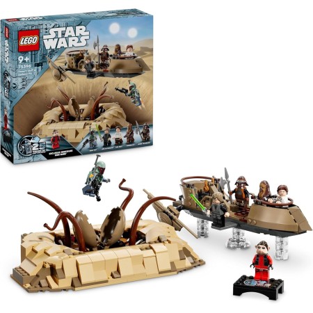 LEGO Star Wars: El Retorno del Jedi Esquife del Desierto y Fosa del Sarlacc de Juguete con Minifiguras de Luke Skywalker, Han
