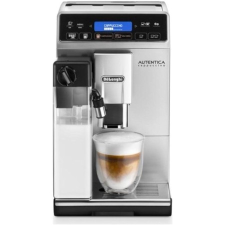 De'Longhi Autentica Plus - Cafetera Superautomática Espresso y Cappuccino, Depósito de Agua 1.4 L, Pantalla LCD y Panel Táctil,