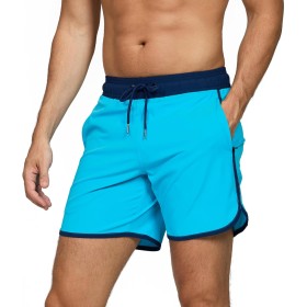 TMEOG Bañador Hombre Short de Playa Surf Secado Rapido Pantalones Cortos Cordon Bañadores Piscina Natacion Retro Traje de Baño
