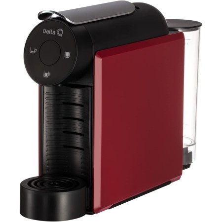 Delta Q - Mini Qool Roja - Cafetera para Cápsulas Delta Q Compacta Versátil y Minimalista - Fácil de usar