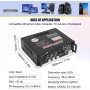 Etlephe Amplificador Audio, Amplificador HiFi, 600W Amplificador Estéreo Bluetooth 5.0,12V 220V 2 Canales, Pantalla LCD, Alta